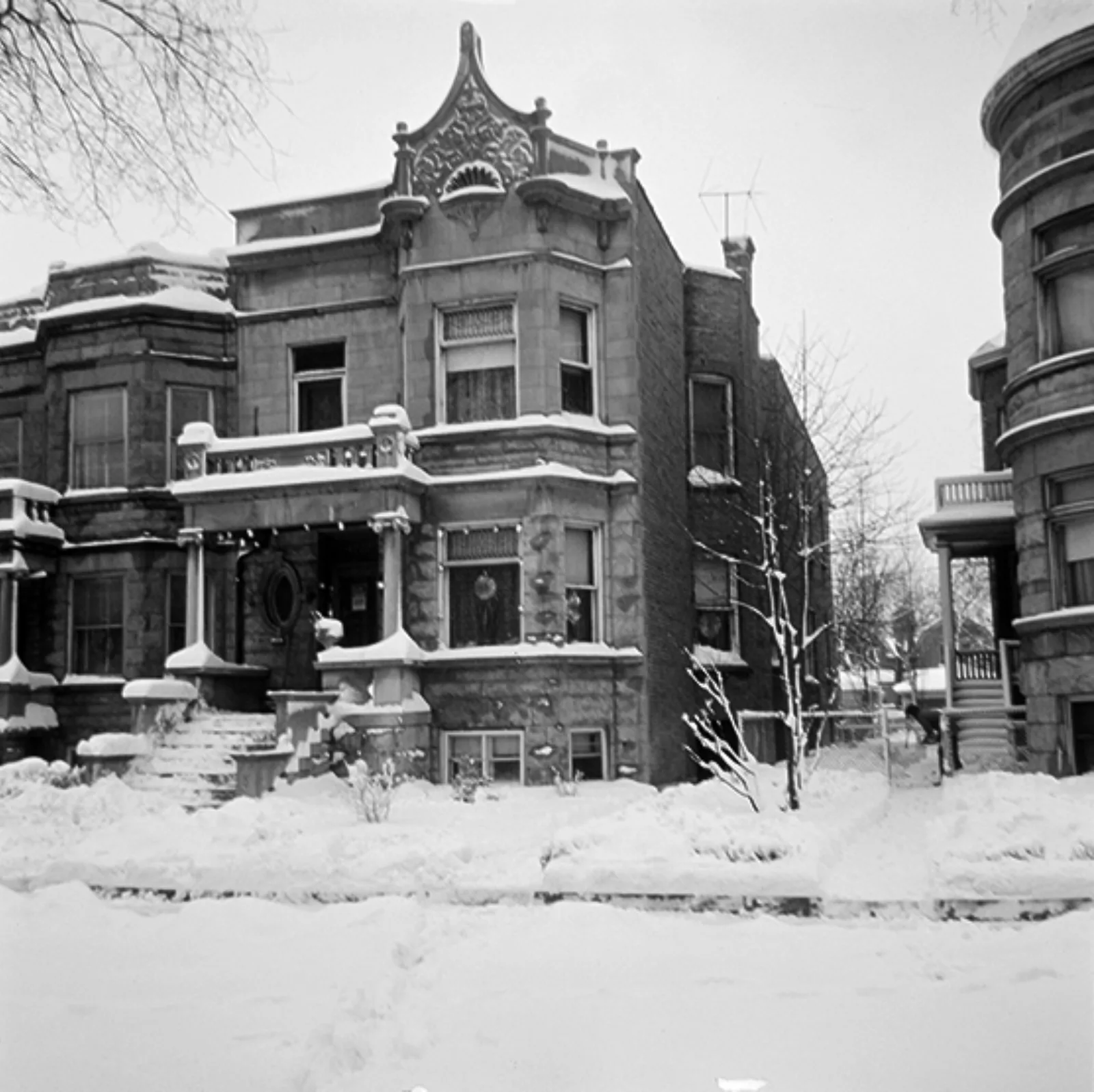 West Side home Black and white photo of a home in Chicago.
