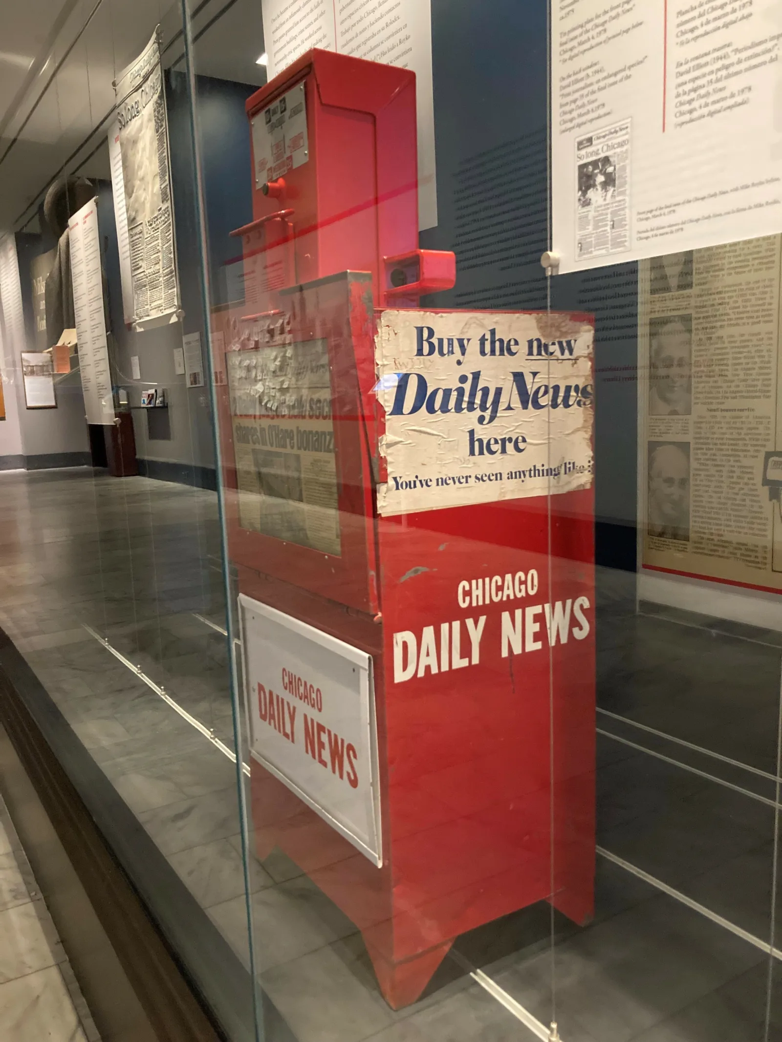 Newspaper vending box Daily News vending box