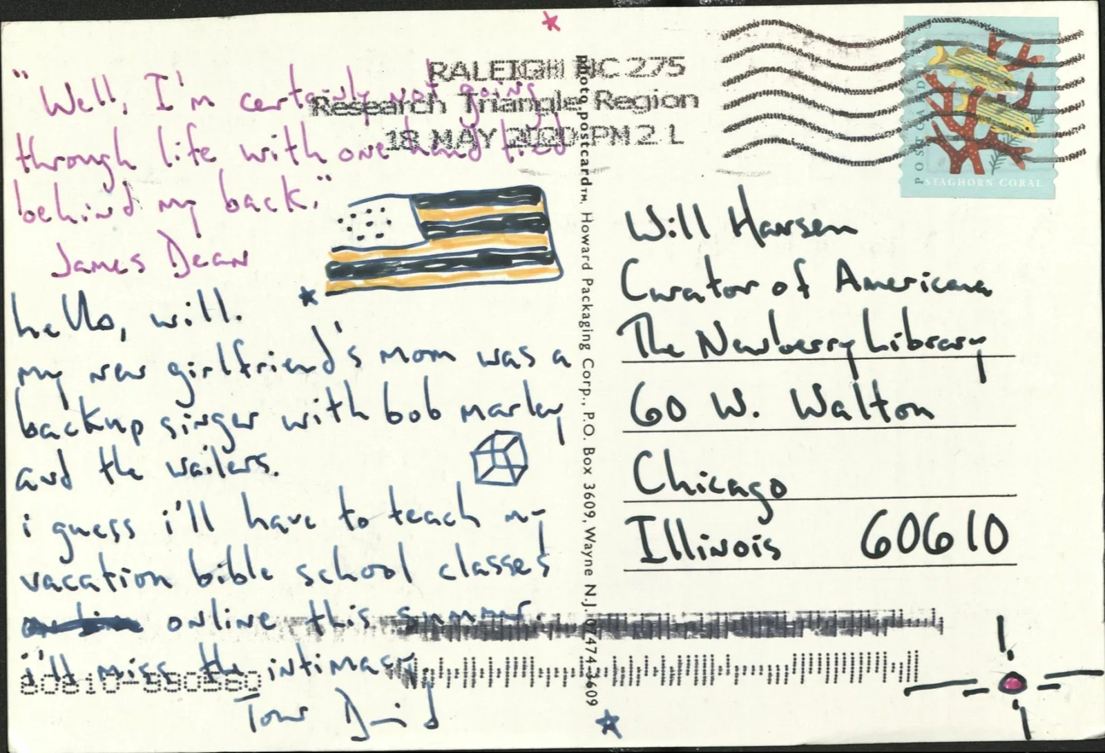 Thompson Postcard 2 Back